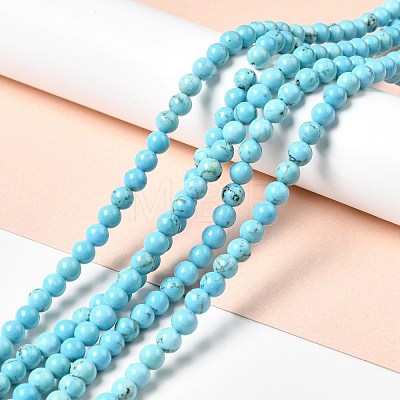Dyed & Heated Natural Magnesite Beads Strands G-G924-01B-03-1
