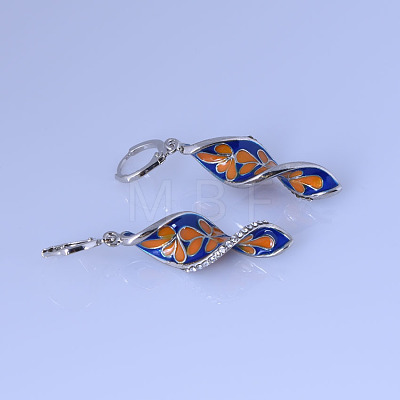 Alloy Enamel Hoop Earrings FS-WGD1429-01-1