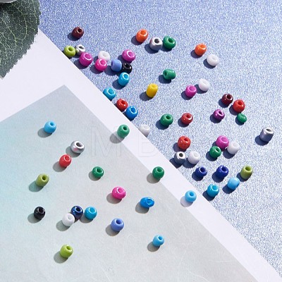 24 Colors Glass Seed Beads SEED-YW0001-01-4mm-1