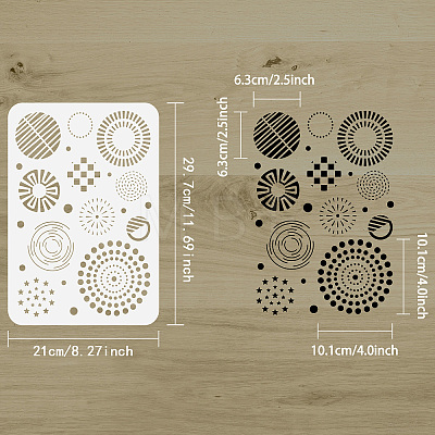 Plastic Drawing Painting Stencils Templates DIY-WH0396-388-1