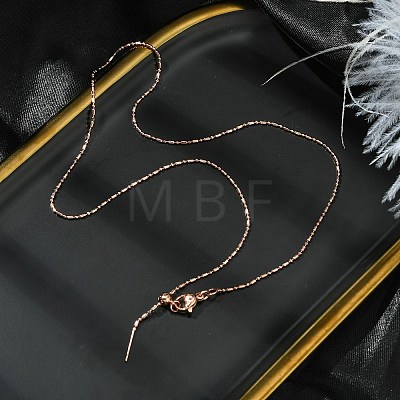 1mm Rack Plating Brass Column Link Chain Adjustable Slider Necklaces for Women Men MAK-L044-54RG-1