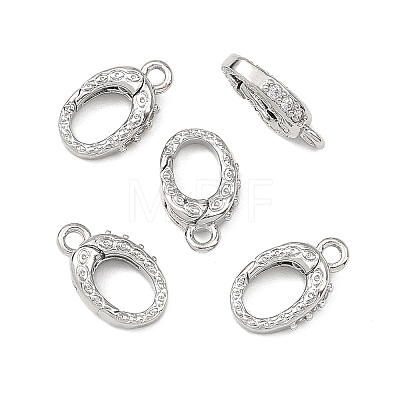 SHEGRACE Brass Micro Pave Clear Cubic Zirconia Spring Gate Rings XGRQ58246-760P-1