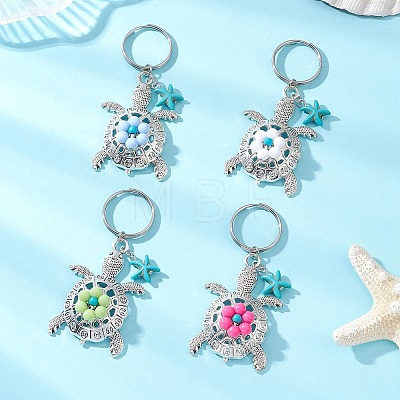 Tortoise Alloy & Acrylic Keychains KEYC-JKC01452-1