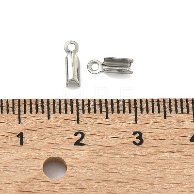 Tarnish Resistant 304 Stainless Steel Folding Crimp Ends X-STAS-R063-28-1