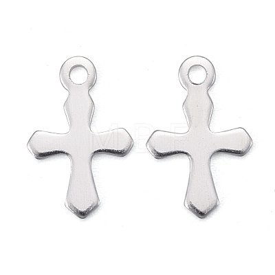 Brass Tiny Cross Charms KK-L205-09S-B-1