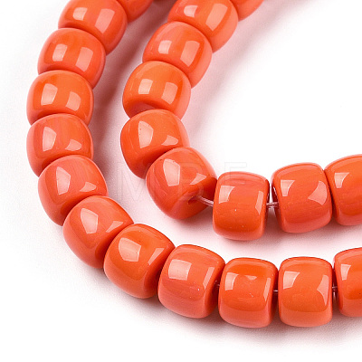 Opaque Glass Beads Strands X-GLAA-NH0002-B04-1