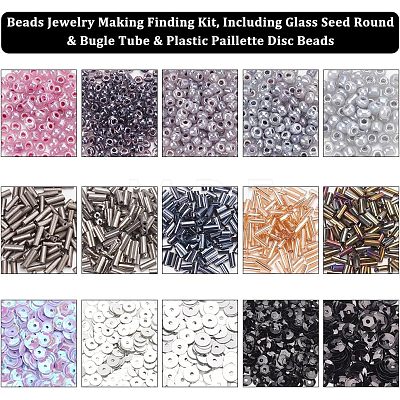  300g 15 Colors Glass Seed Beads SEED-NB0001-30-1