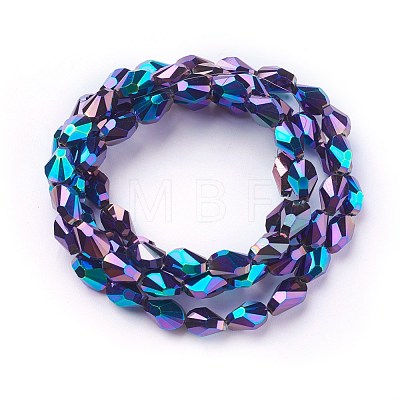Electroplate Glass Beads Strands EGLA-I009-FP03-1