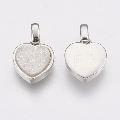 Natural Druzy Agate Pendants KK-G343-15-1