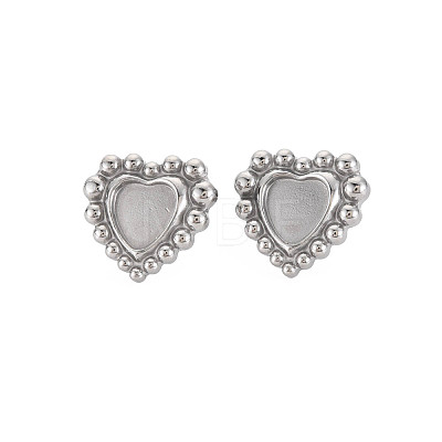 304 Stainless Steel Stud Earring Findings STAS-N097-232P-1