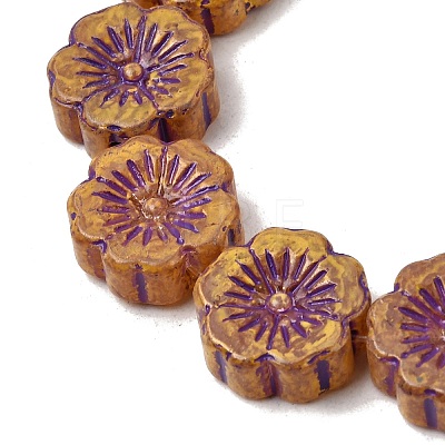 Painted Glass Beads Strands GLAA-Z021-15-1