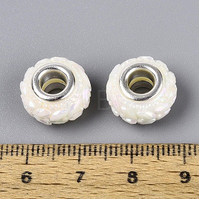 Opaque Resin European Beads RESI-T057-29M-1