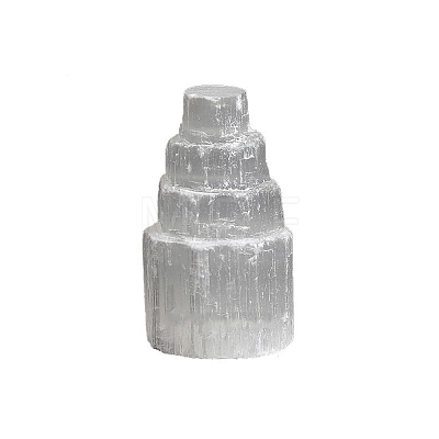 Natural Selenite Tower Incense Burners PW-WG92955-01-1