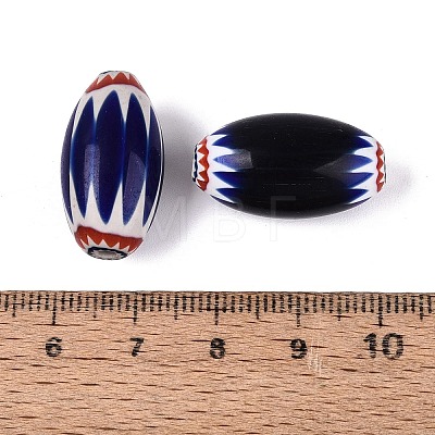 Handmade Millefiori Glass Barrel Beads LA-N002-09F-1