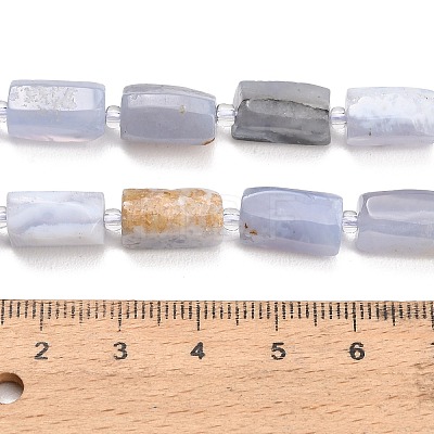Natural Blue Lace Agate Beads Strands G-D109-A02-1
