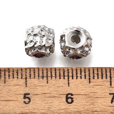 Brass Micro Pave Cubic Zirconia Beads KK-M318-39P-01-1