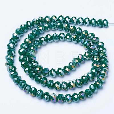 Electroplate Glass Beads Strands EGLA-A034-P8mm-B09-1