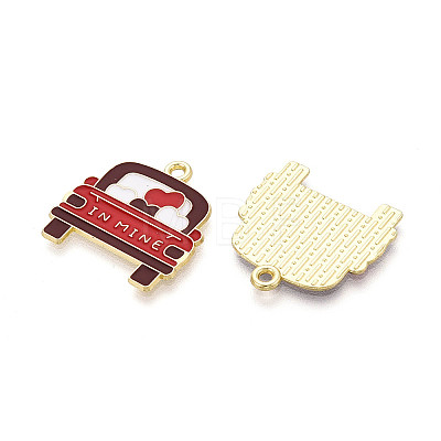 Valentine's Day Alloy Enamel Pendants ENAM-T023-24A-1