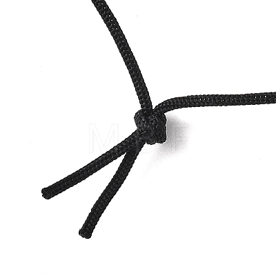 Acrylic Oval Pendant Black Waxed Polyester Cord Long Necklaces NJEW-JN05678-1