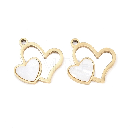 304 Stainless Steel & Acrylic Pendants STAS-P447-02G-1
