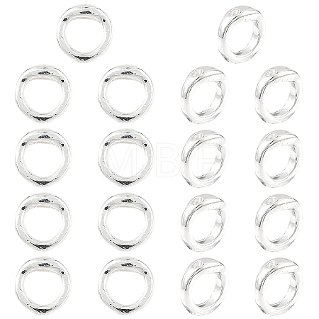 18Pcs Brass Ring Charm Connectors KK-FS0002-16S-1