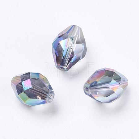 Imitation Austrian Crystal Beads SWAR-F054-11x8mm-31-1