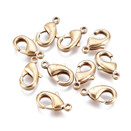 Brass Lobster Claw Clasps KK-903-C-01-NF-1