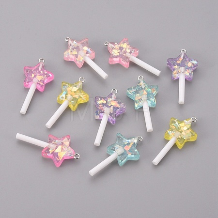 Resin Pendants RESI-K008-B-1