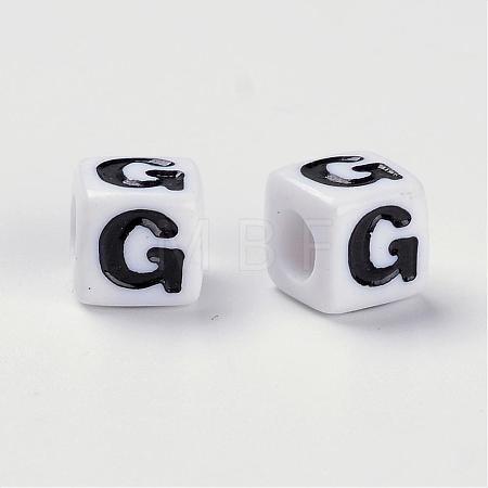 Letter Acrylic Beads PL37C9129-G-1