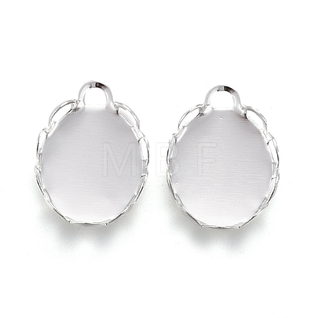 304 Stainless Steel Cabochon Settings STAS-P249-13B-S-1