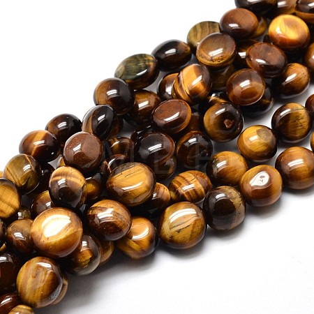 Natural Tiger Eye Nuggets Beads Strands G-J336-03-1