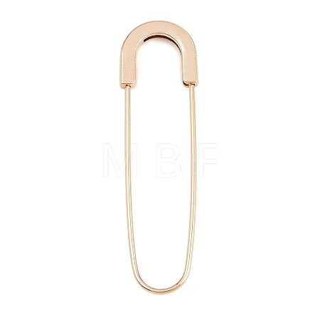 Alloy Extra Large Safety Pin Brooches PALLOY-P333-02G-1