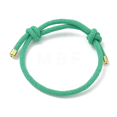 Adjustable Nylon Round Milan Cord Slider Bracelet Making FB-H001-01G-11-1