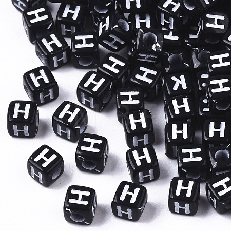 Opaque Acrylic Beads SACR-N002-01H-1