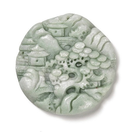 Natural Calcite Carved Big Pendants G-K349-03B-1