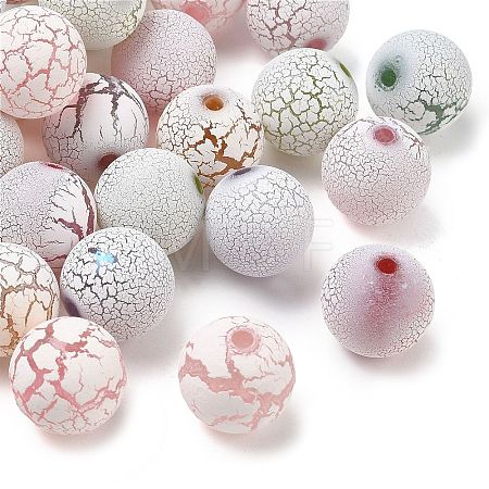Spray Painted Acrylic Beads AC-CBA4D01-02-1