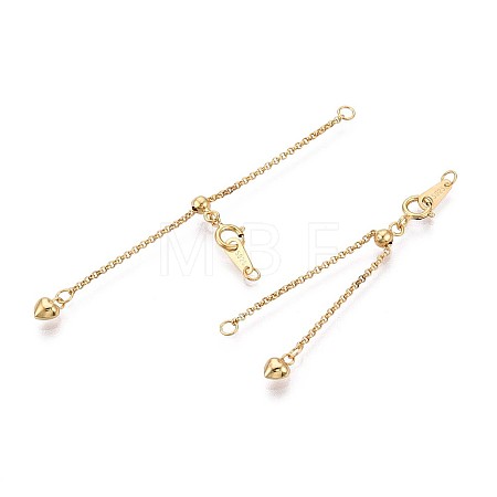 925 Sterling Silver Chain Extenders STER-T008-57G-1