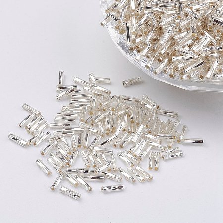 Glass Twisted Bugle Beads SEED-E002-6mm-821#-1