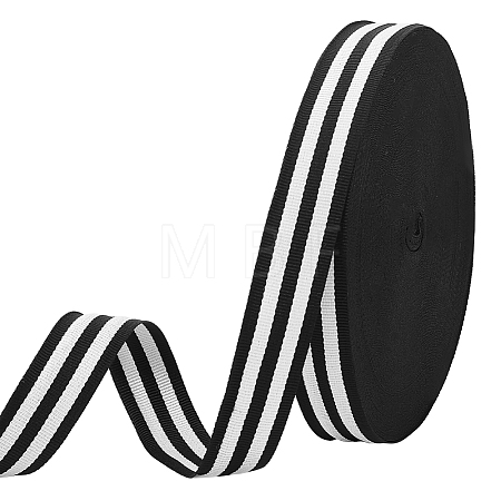 50 Yards Polyester Stripe Ribbons SRIB-WH0011-157C-1