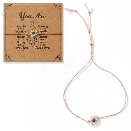 Flower Resin Beaded Slider Bracelets for Women SL9741-13-1
