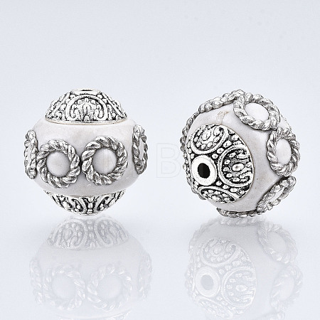 Round Handmade Indonesia Beads IPDL-R396-05-1
