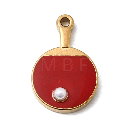 304 Stainless Steel Enamel Pendants STAS-P454-08G-01-1