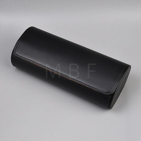 3-Slot PU Imitation Leather Watch Roll Travel Cases AJEW-WH0817-010-1