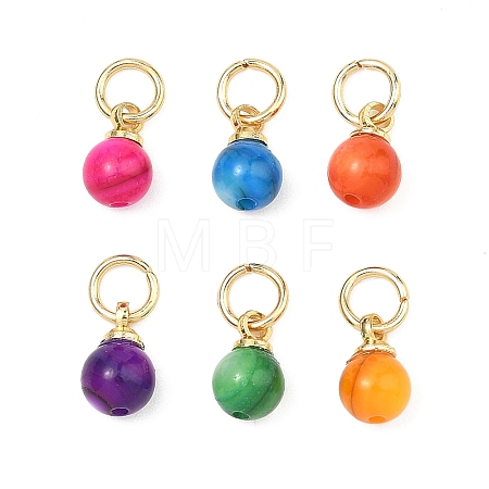 Dyed Natural Freshwater Shell Pendants PALLOY-JF05339-01-1