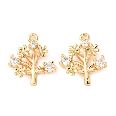 Brass Micro Pave Cubic Zirconia Pendants KK-A284-10B-G-1