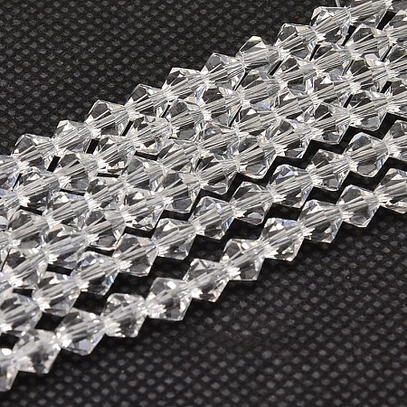Imitate Austrian Crystal Bicone Glass Beads Strands X-GLAA-F029-6x6mm-13-1