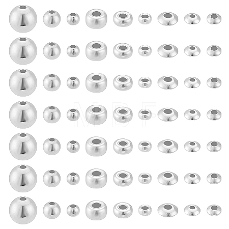 60Pcs 9 Styles 925 Sterling Silver Beads STER-PH0003-29-1