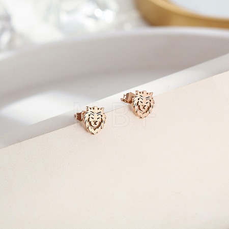 304 Stainless Steel Stud Earrings for Women FU7169-3-1