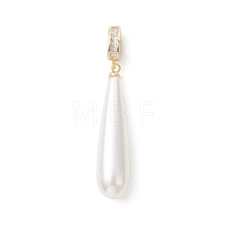 Electroplate Shell Pearl Pendants PALLOY-JF04939-02-1