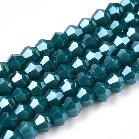 Opaque Solid Color Electroplate Glass Beads Strands LS-EGLA-A039-P2mm-A18-1
